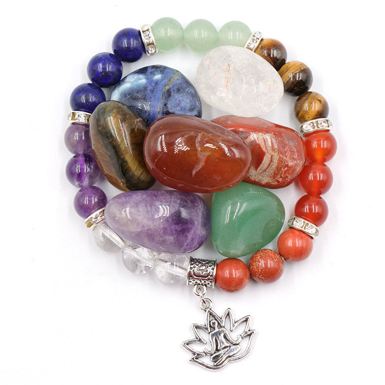 Handcrafted Crystal Gemstone Bracelet Set For Men Balance