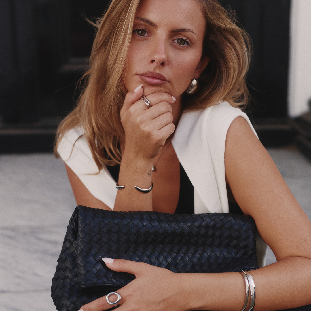 SQUARE STACK RING - SILVER