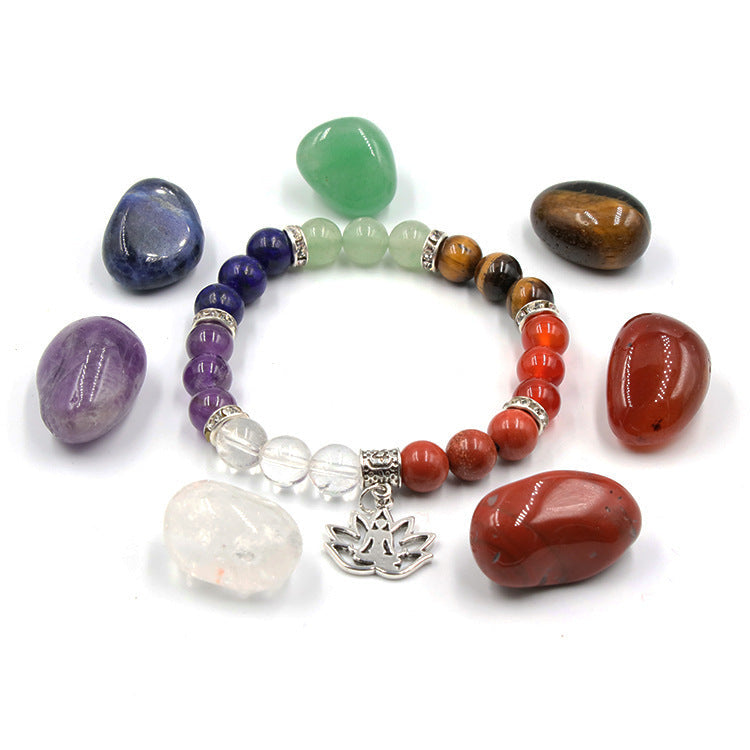 Handcrafted Crystal Gemstone Bracelet Set For Men Balance