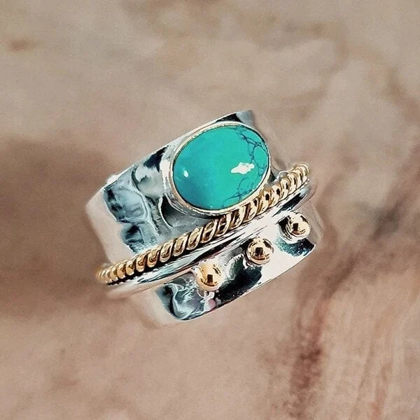 Turquoise Wide Vintage Ring