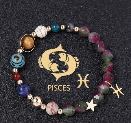 Handcrafted Zodiac Gemstone Balance Bracelet for Women