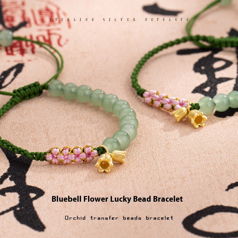 Lily Hand Woven Rope Bracelet Women Floral National Style