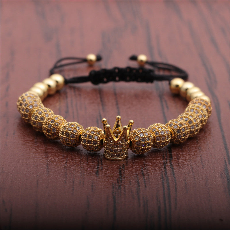 Zircon Crown Woven Bracelet With Micro Inlays Exclusive
