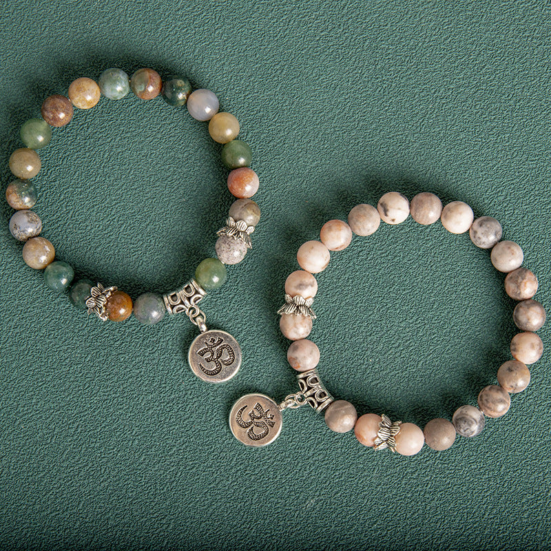 Natural Indian Agate Bracelet for Men