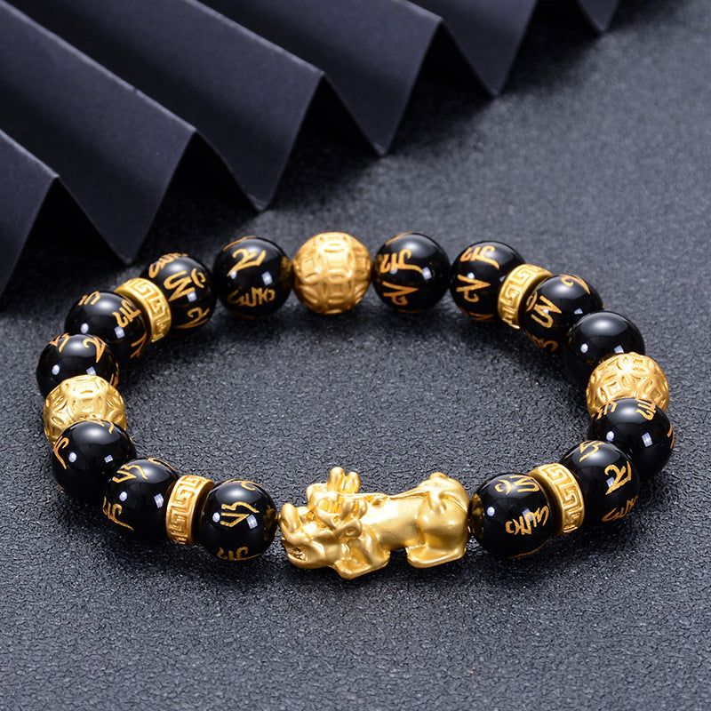 Black Agate Bracelet For Men Protection