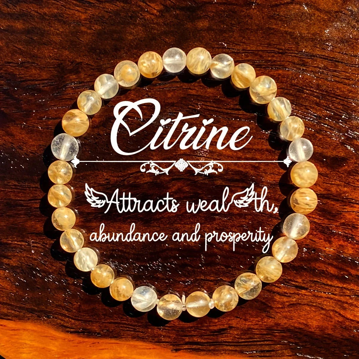 Citrine Bracelet Prosperity Optimism Happiness Gift