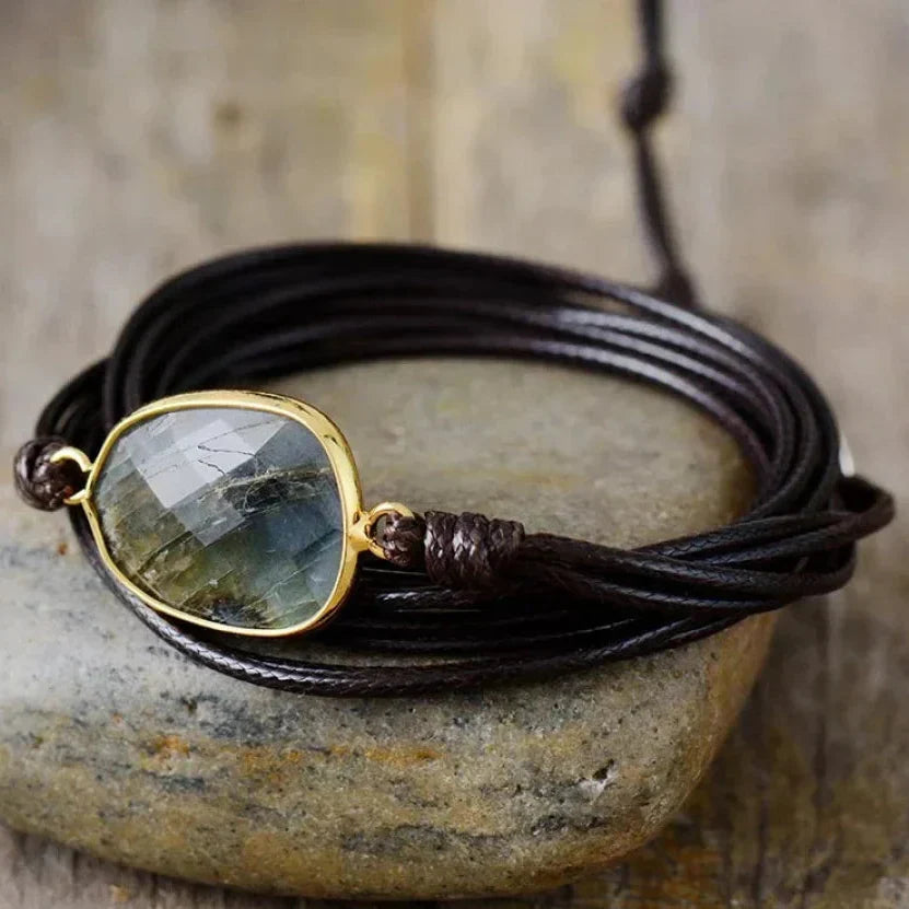 Handmade Natural Labradorite Gemstone Wrap Bracelet™