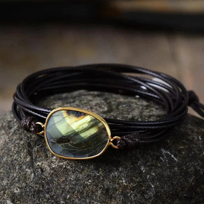 Handmade Natural Labradorite Gemstone Wrap Bracelet™