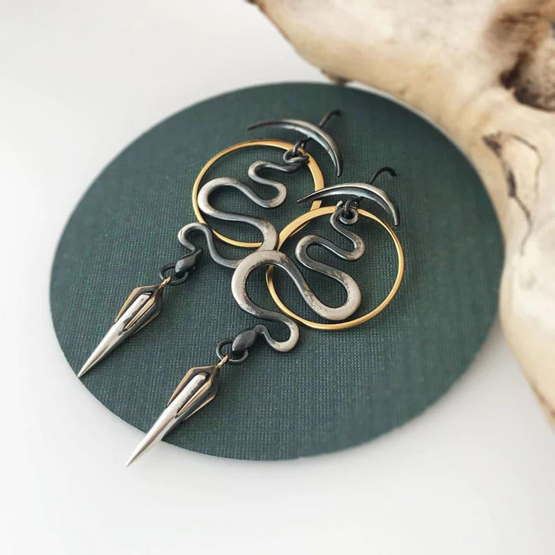 Unique Serpentine Spiral Earrings