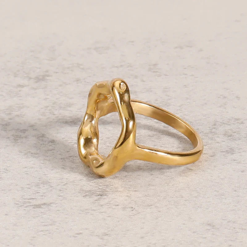 Irregular Circle Hollow Ring