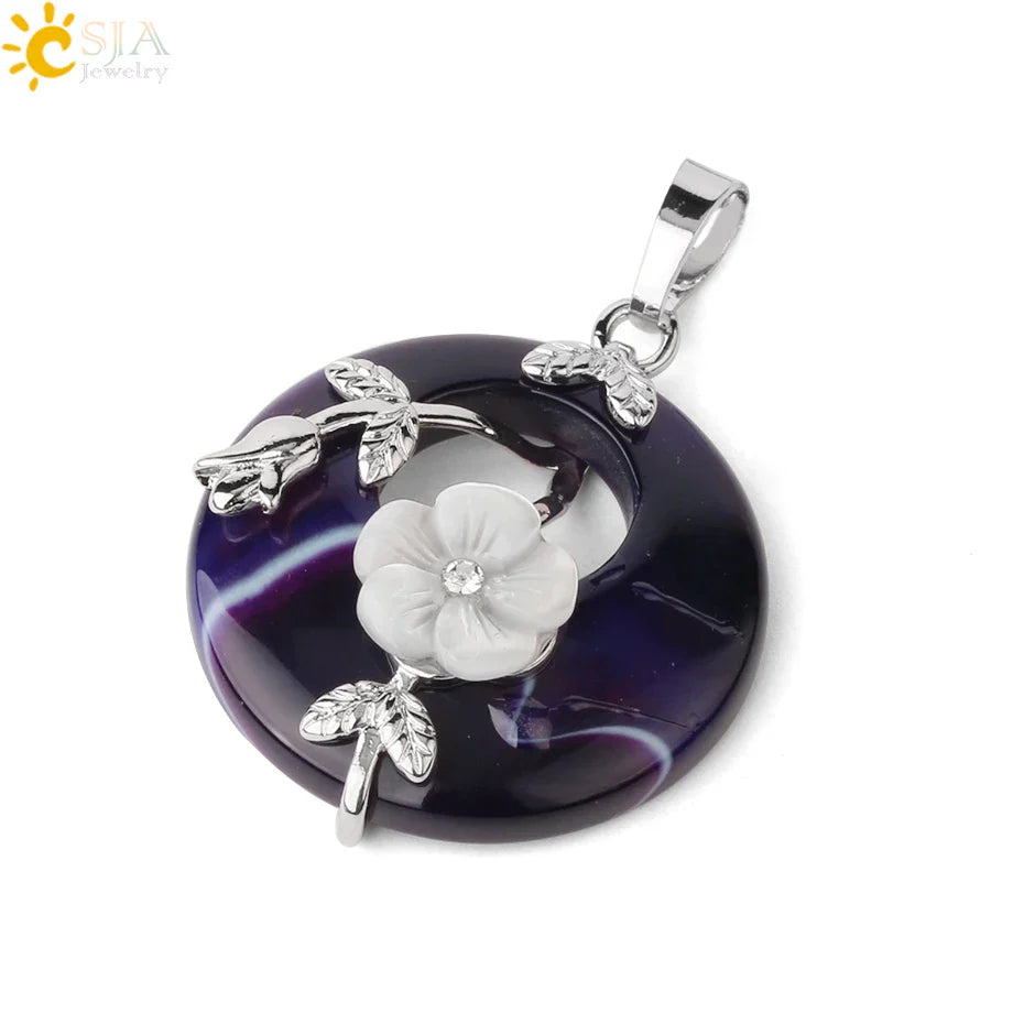 Amethyst Donut Pendant Energy And Balance