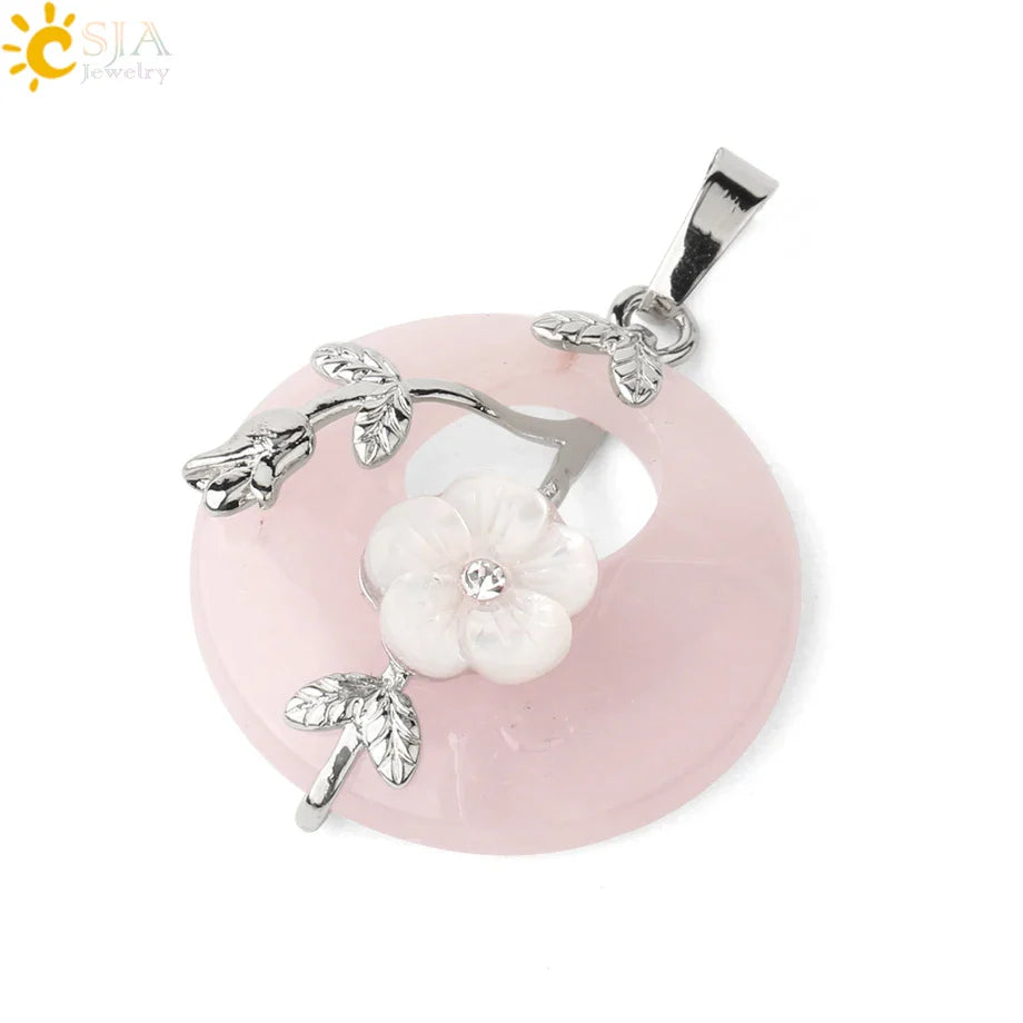 Amethyst Donut Pendant Energy And Balance