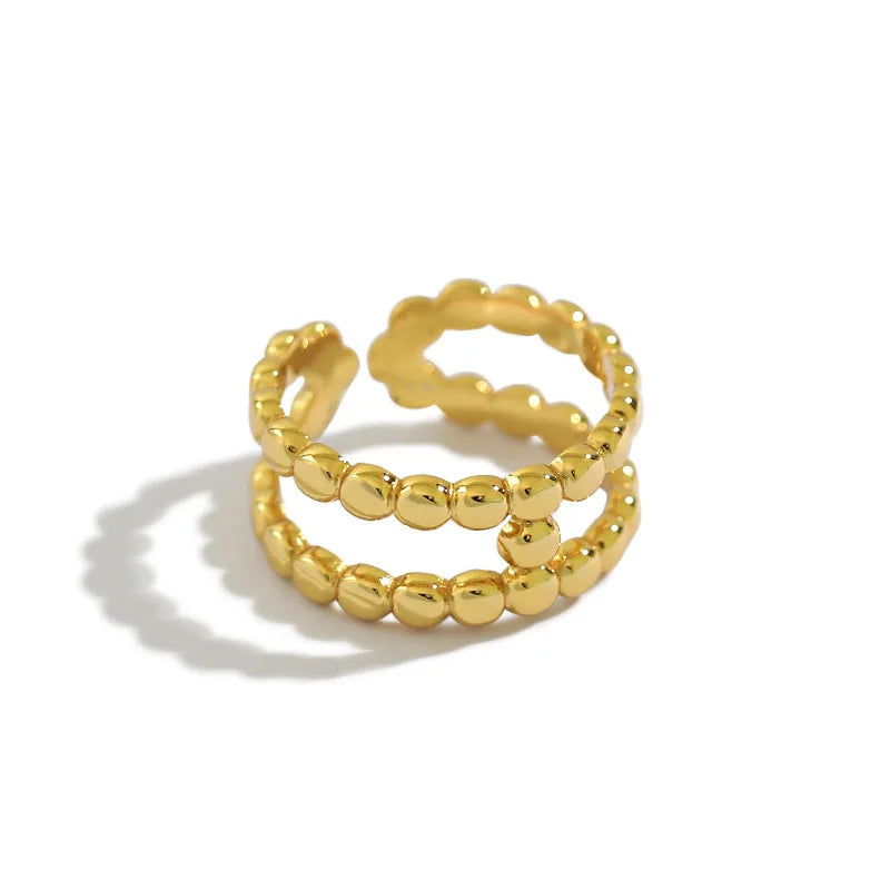 Double Beaded Ball Ring