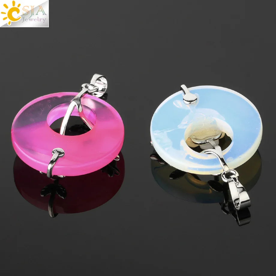 Amethyst Donut Pendant Energy And Balance