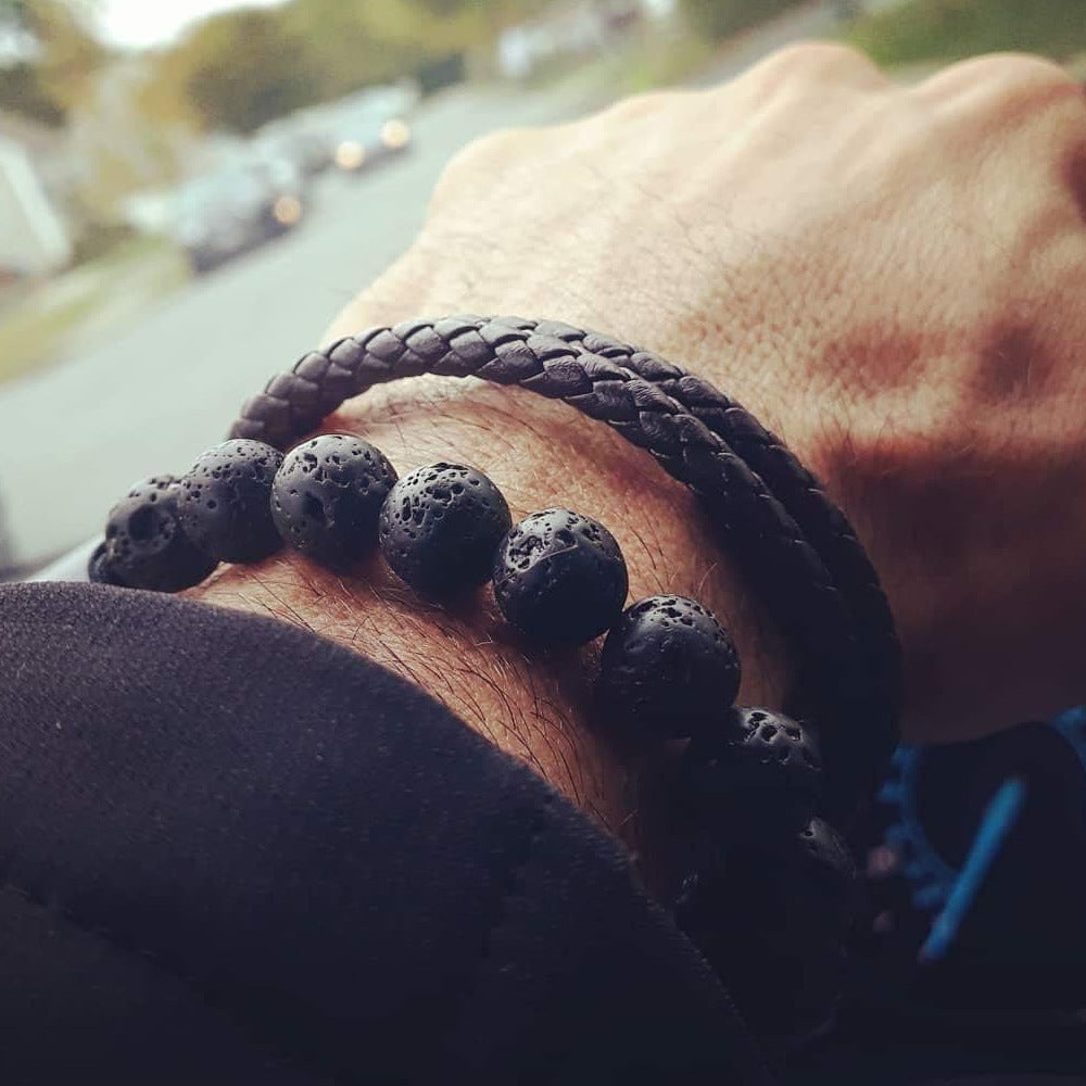 Tiger Eye Volcanic Rock Yoga Beaded Bracelet Exclusive