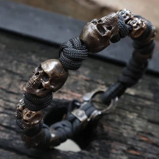 Hand Woven Gothic Skull Bracelet Limited Edition