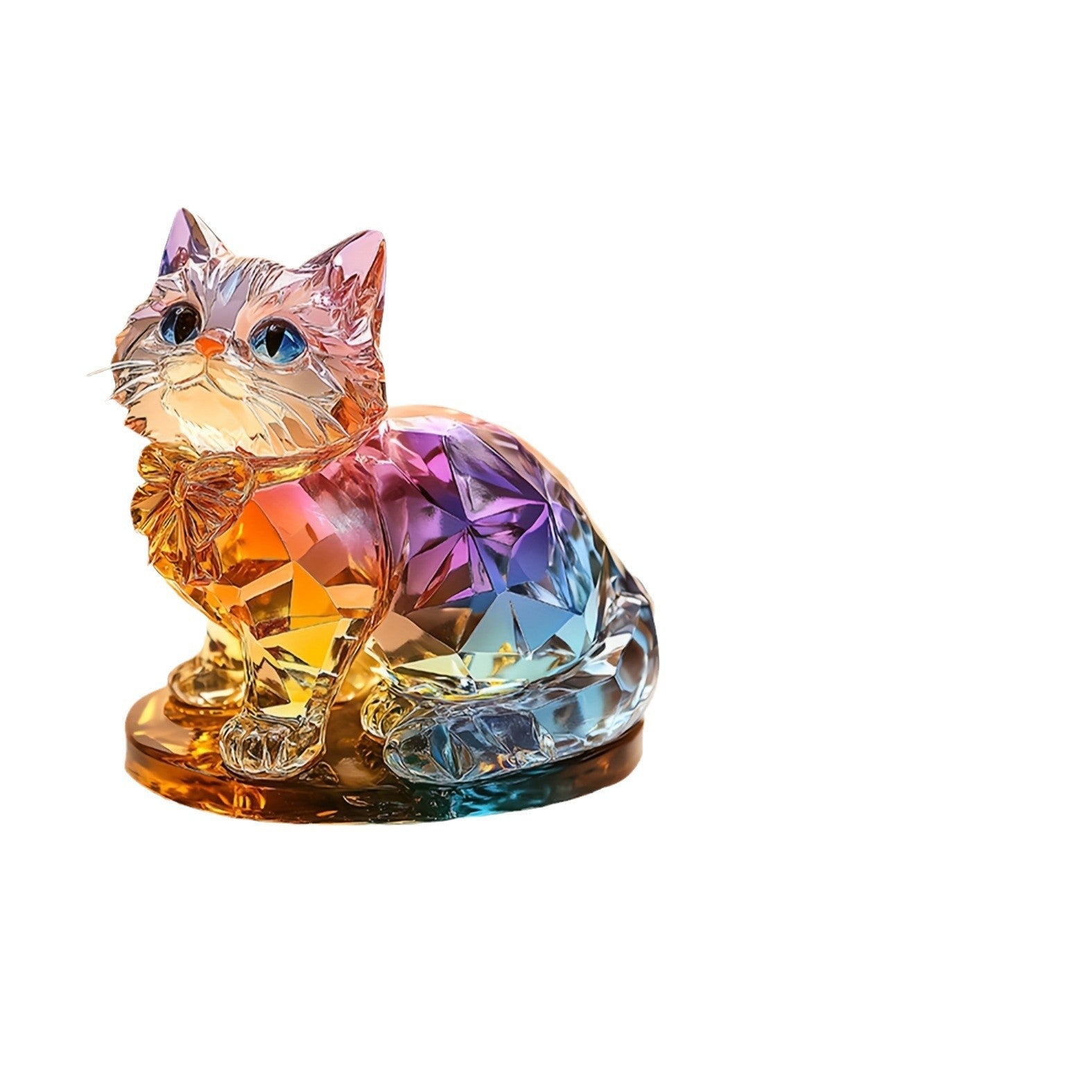 Colorful Cute Kitten 2D Acrylic Desktop Decoration Artwork