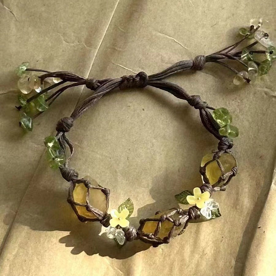 Mori Style Flower Woven Hand Strap Bracelet Limited