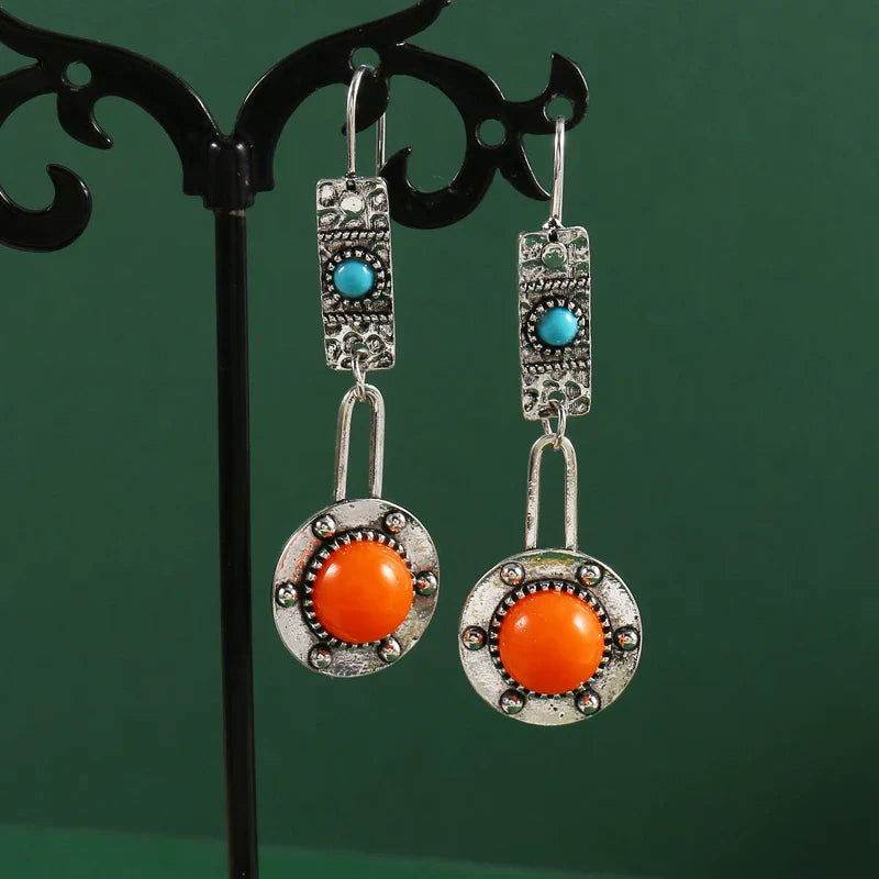 Boho  with Orange and Blue Stones