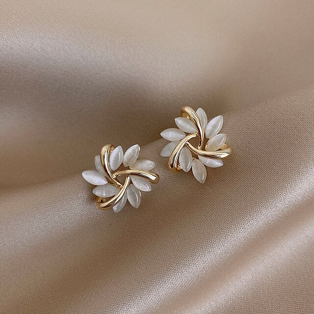 Sonja Luxe White Earrings