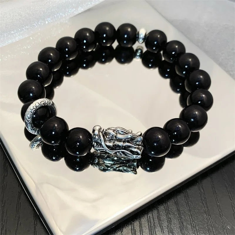 Blue Crystal Dragon Bracelet - for Balance