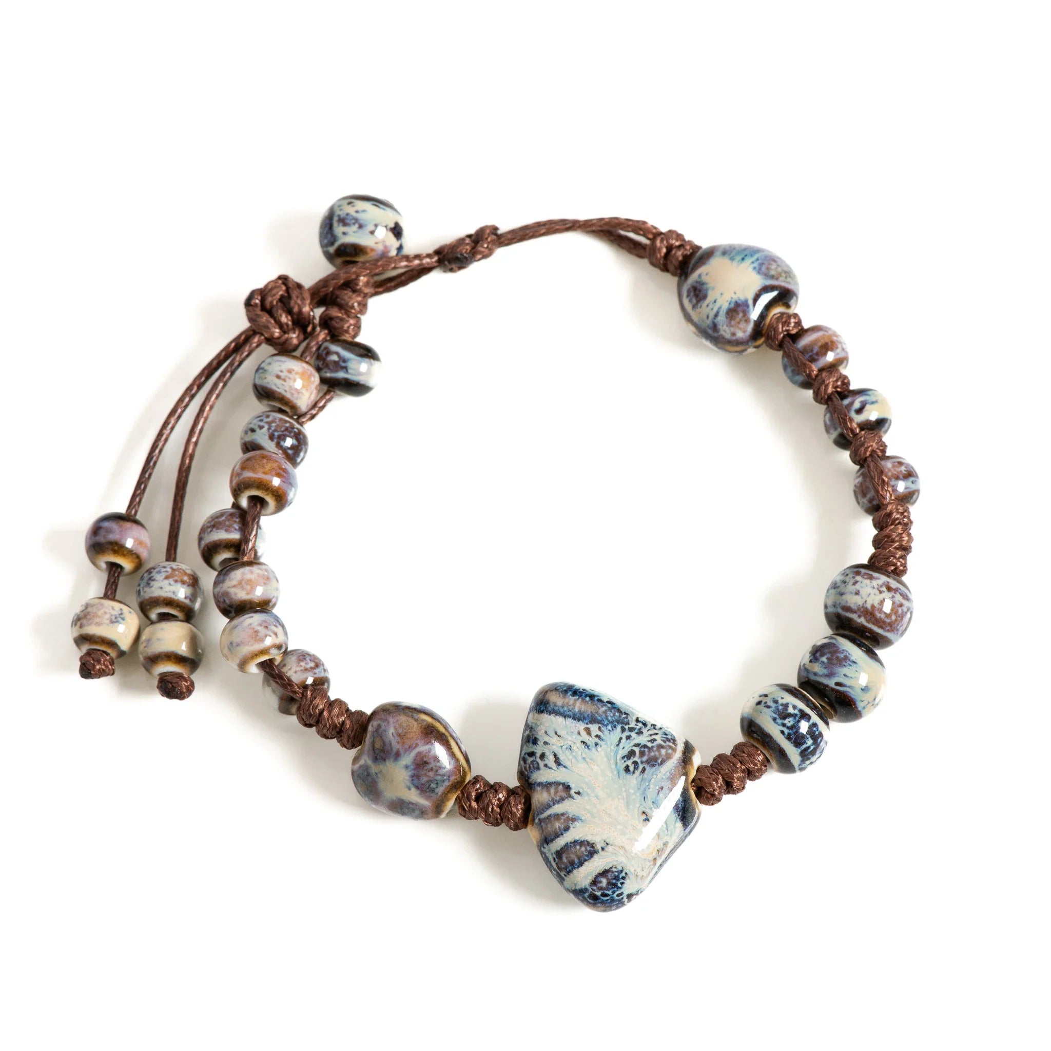 Ceramic Bracelet Blue Butterfly Shell Boutique