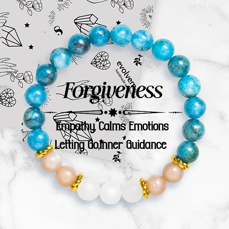 Blue Apatite Sunstone Bracelet - Balance