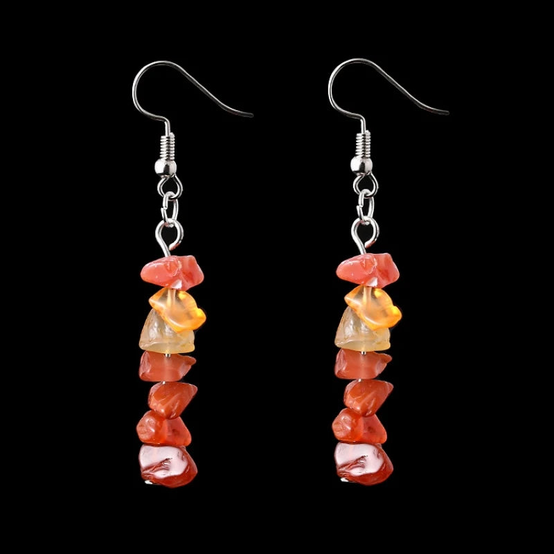 Natural Tumbled Stone Earrings