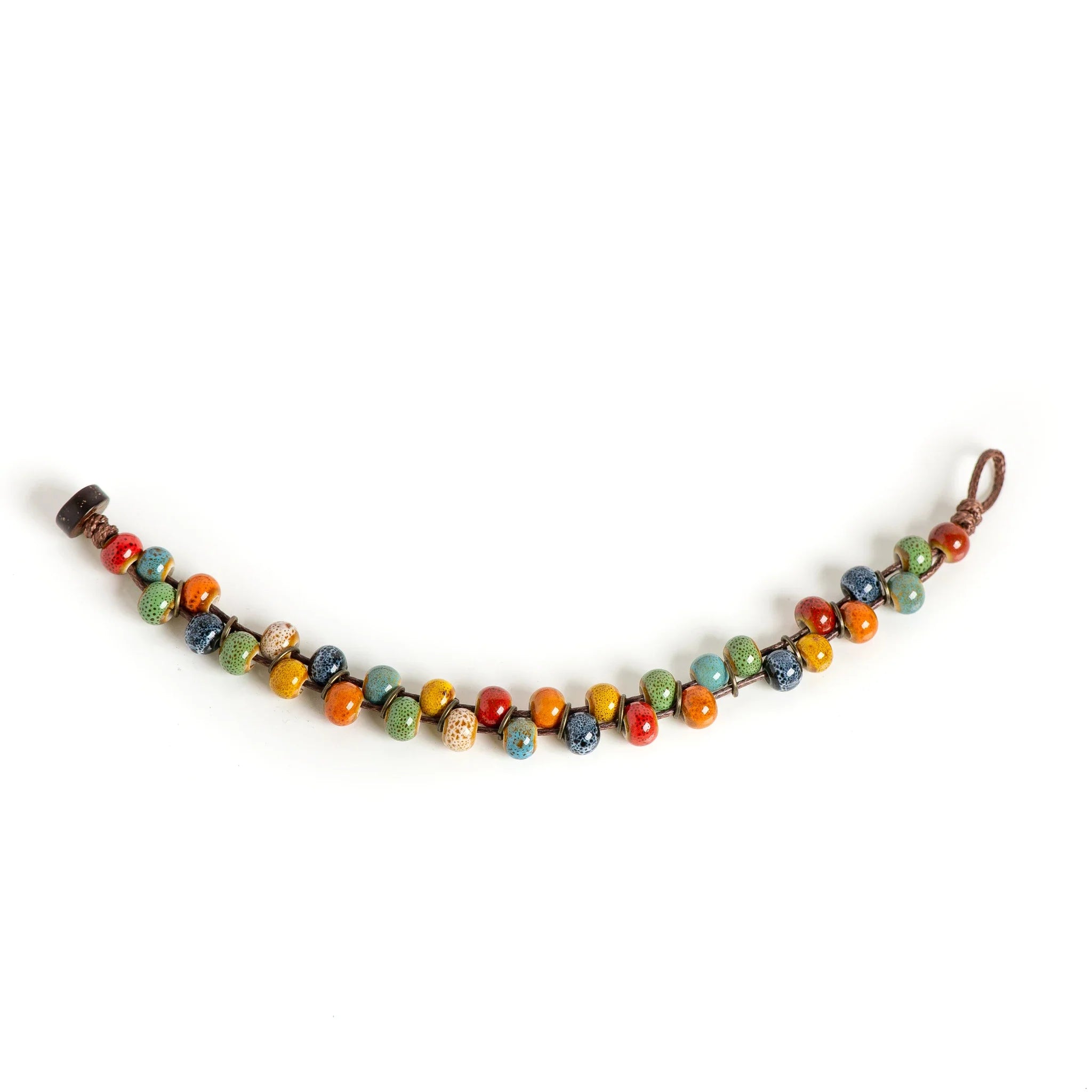 Vintage Ceramic Bead Bracelet Small Wrist Exclusive