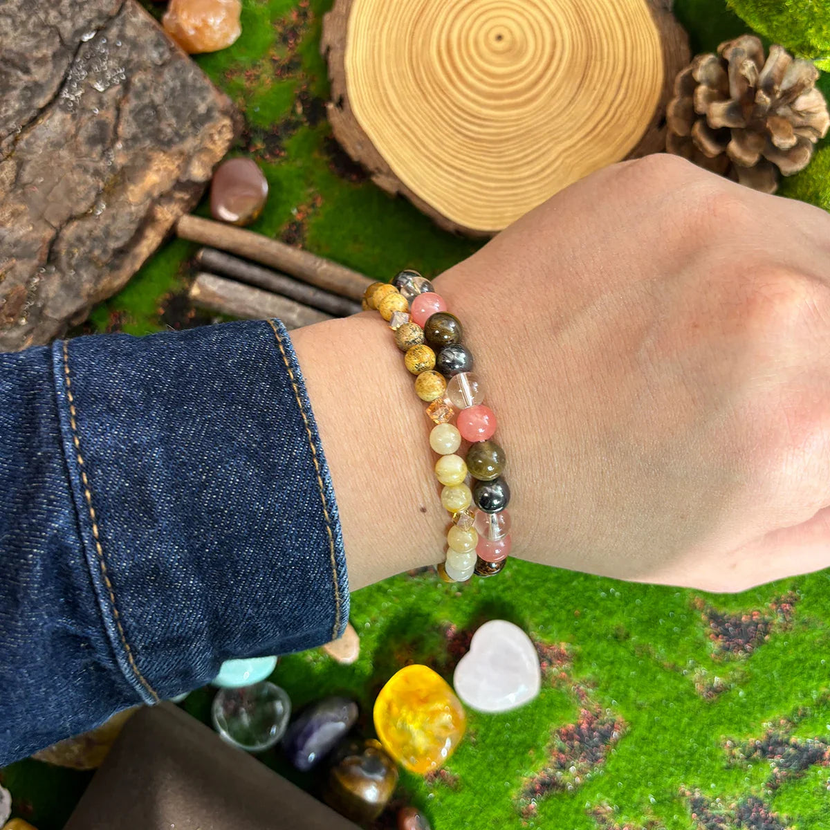 Citrine Natural Stone Bracelet Unisex Abundance Success 6mm