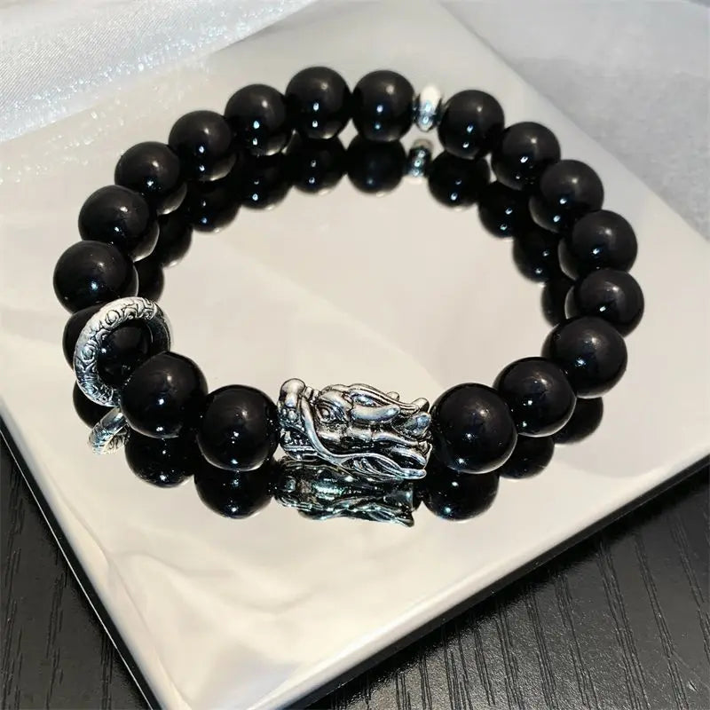 Blue Crystal Dragon Bracelet - for Balance