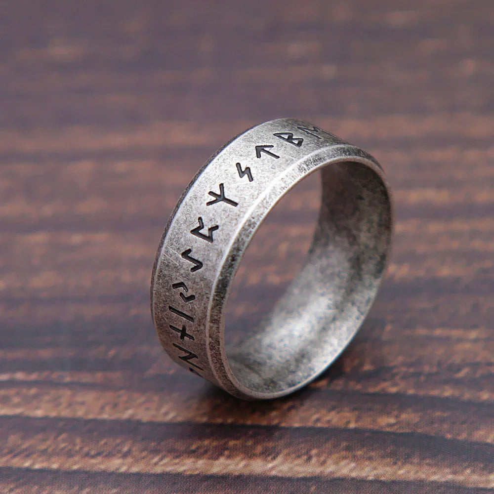 Retro Viking Rune Ring Unisex 316L Stainless Steel Odin