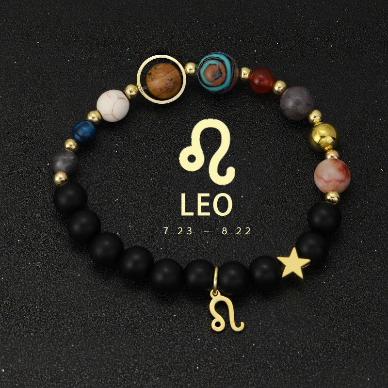 Planet Bracelet Eight Planets Stones Zodiac Signs Gift