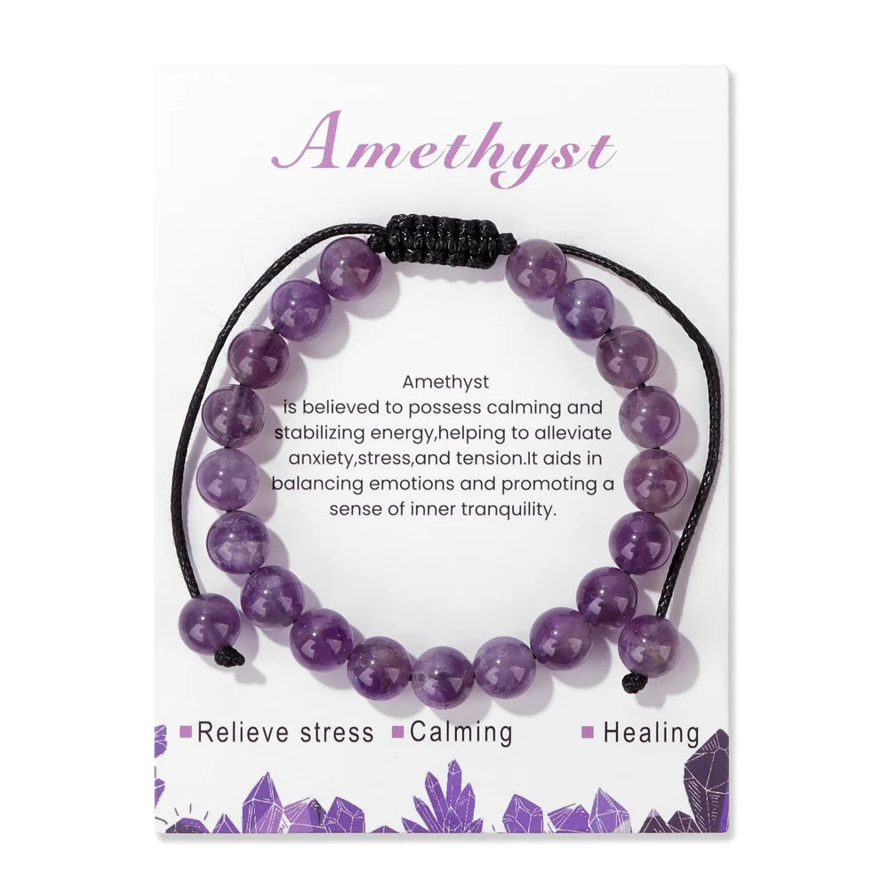 Amethyst Fluorite Bracelet - Energy Balance
