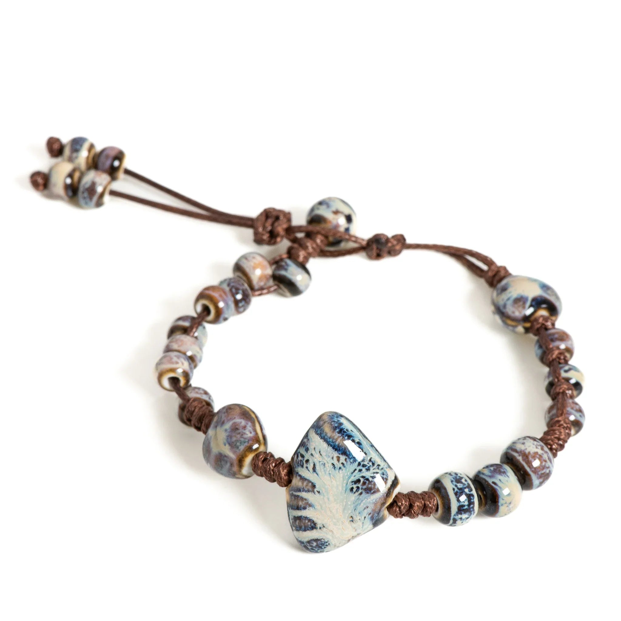 Ceramic Bracelet Blue Butterfly Shell Boutique