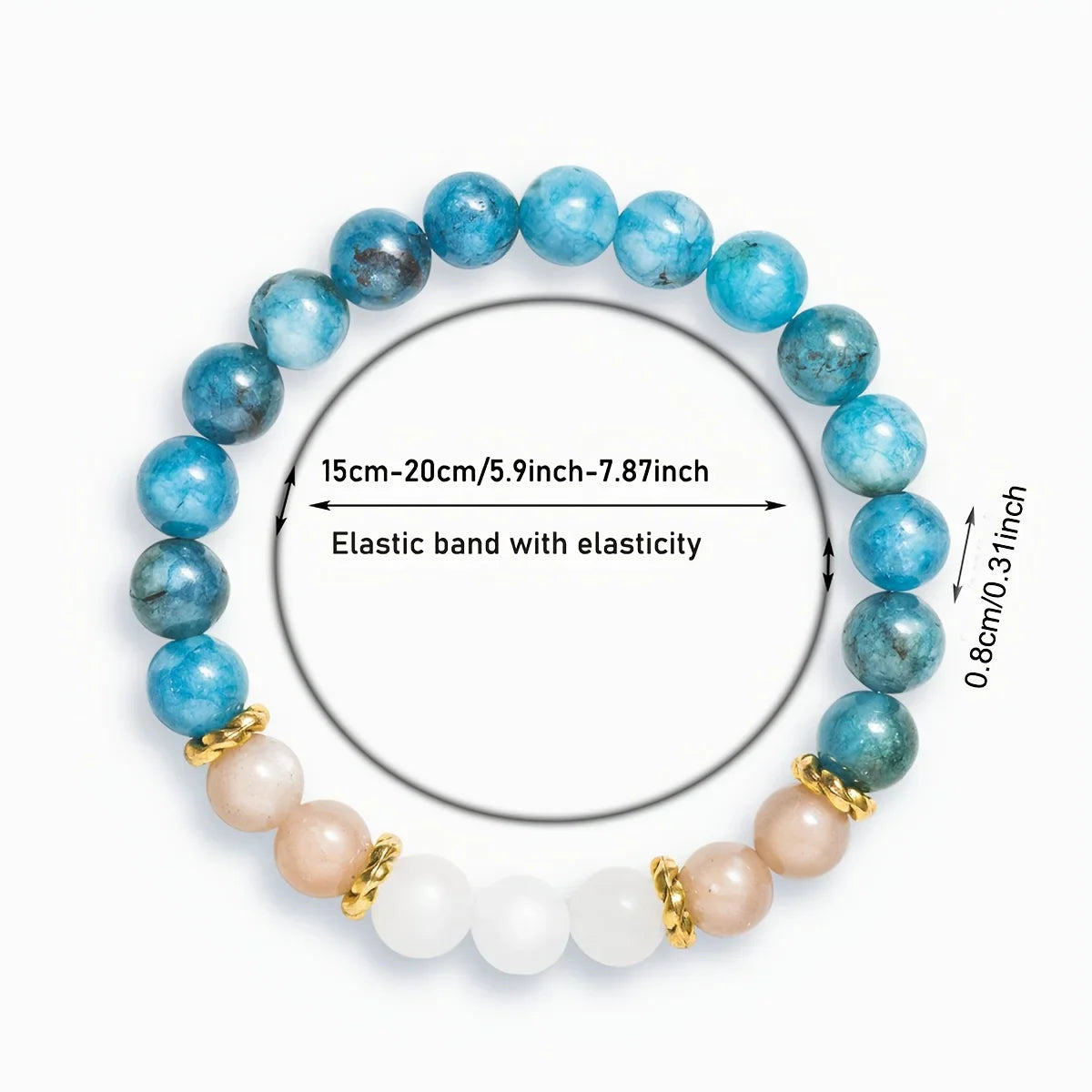 Blue Apatite Sunstone Bracelet - Balance