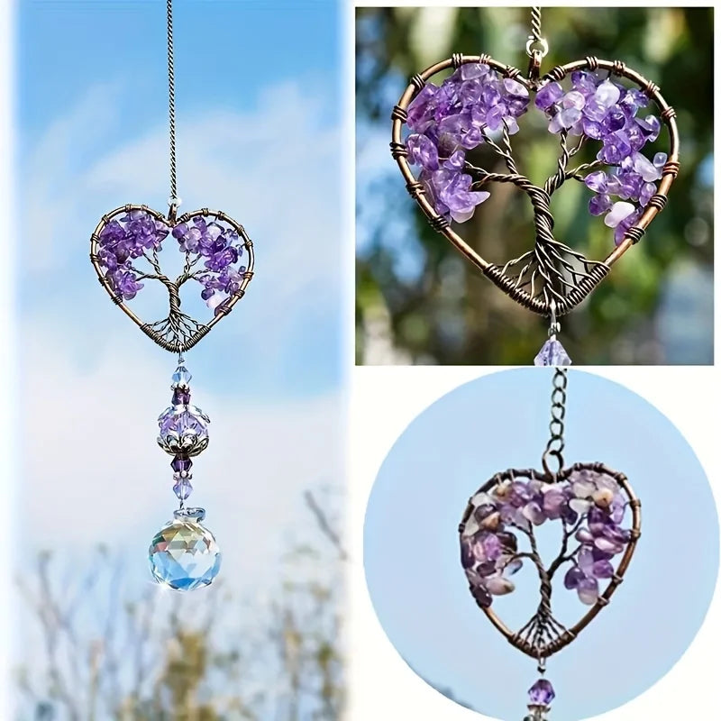 Rainbow Crystal Tree Of Life Suncatcher