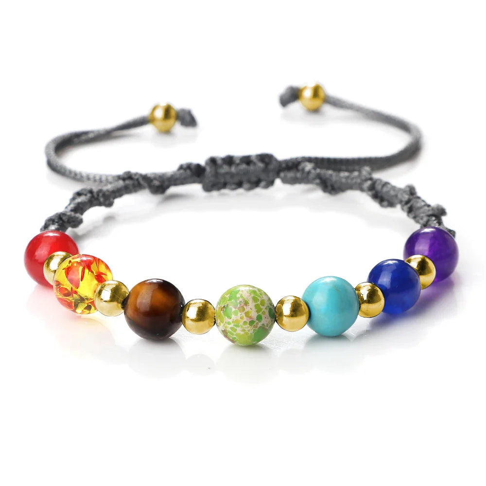 7 Chakra Gemstone Bracelet For Balance Unisex