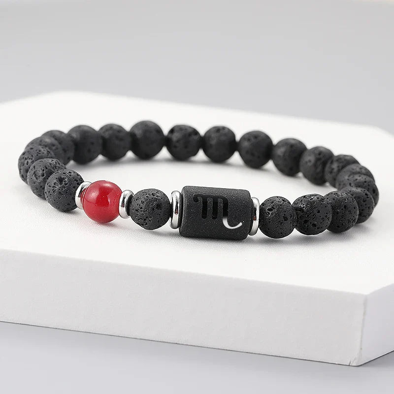 12 Zodiac Signs Natural Gemstone Bracelets For Friendship