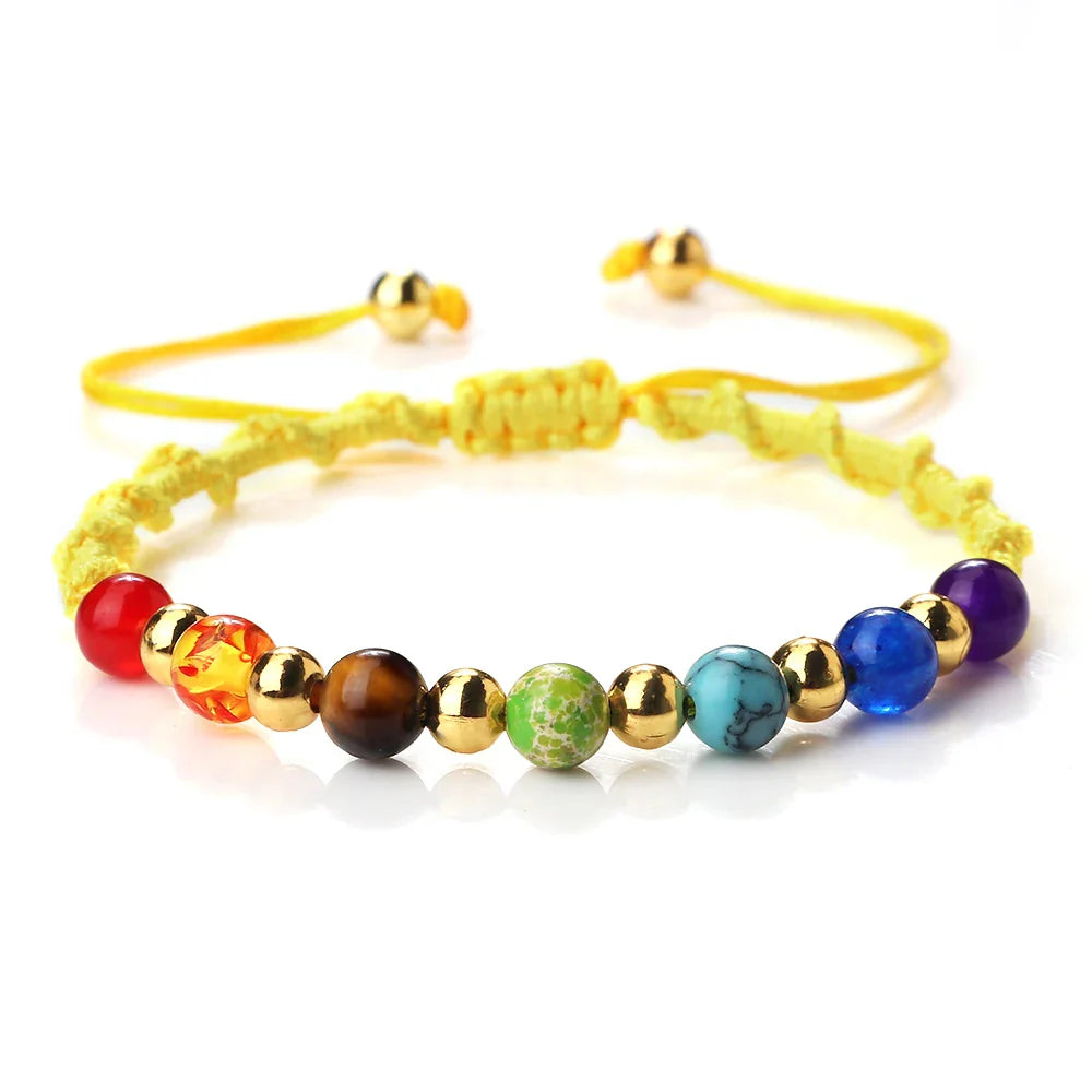 7 Chakra Gemstone Bracelet For Balance Unisex