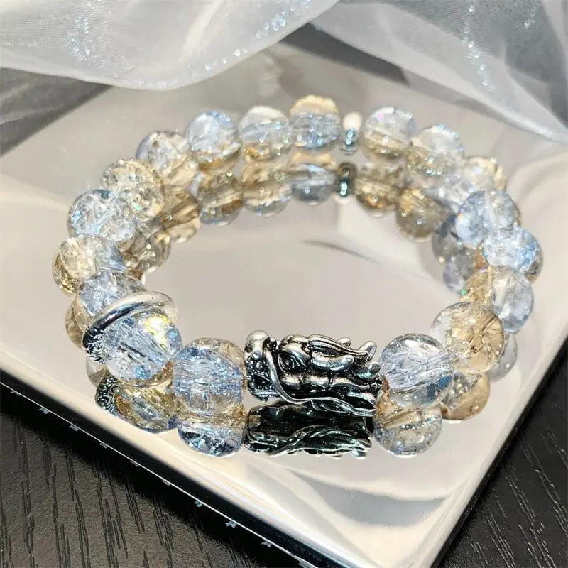 Blue Crystal Dragon Bracelet - for Balance
