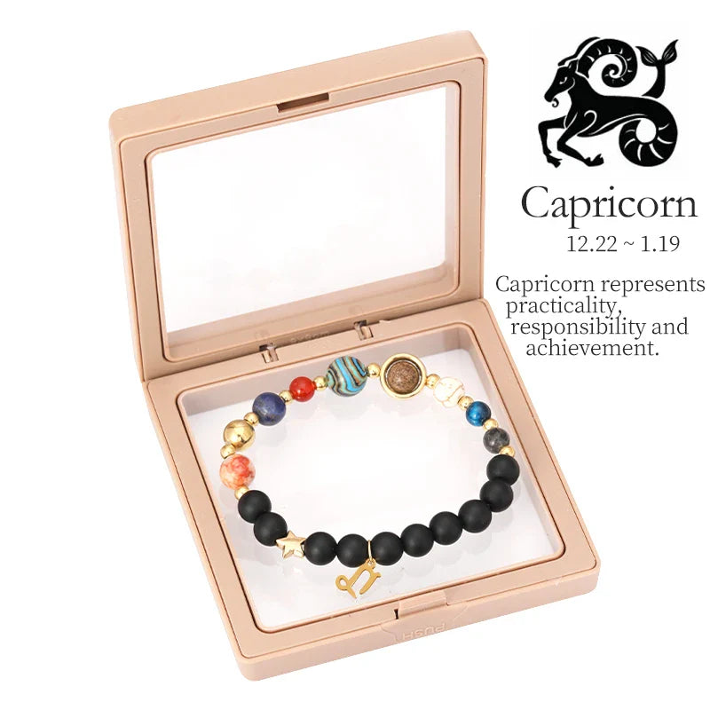 Planet Bracelet Eight Planets Stones Zodiac Signs Gift