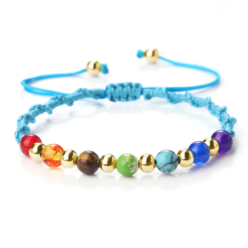 7 Chakra Gemstone Bracelet For Balance Unisex
