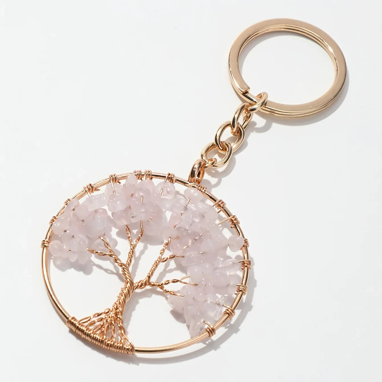 Tree Of Life Gemstone Keychain Protection For Her