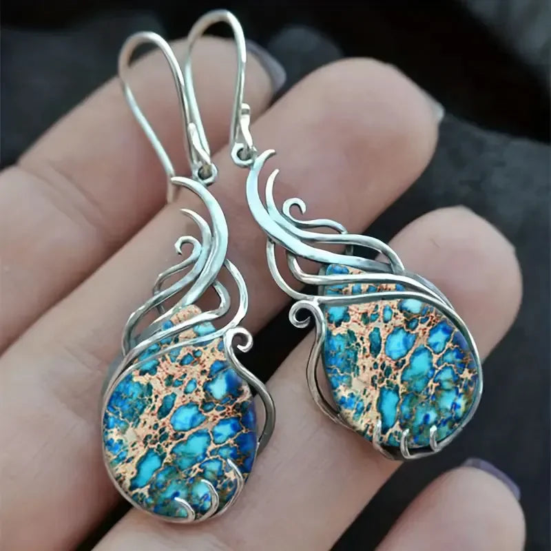 Bohemian Turquoise Earrings For Women Vintage Jewelry Gift