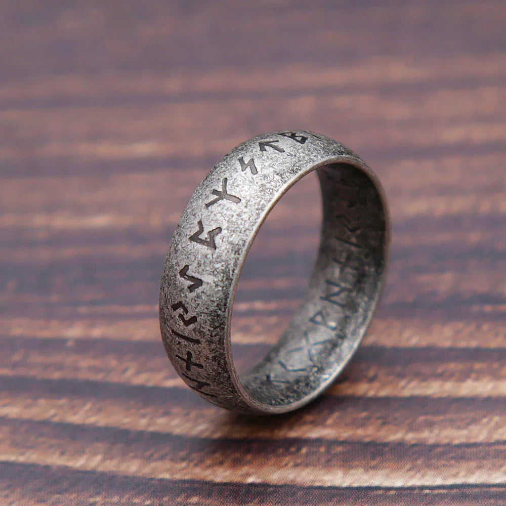 Retro Viking Rune Ring Unisex 316L Stainless Steel Odin