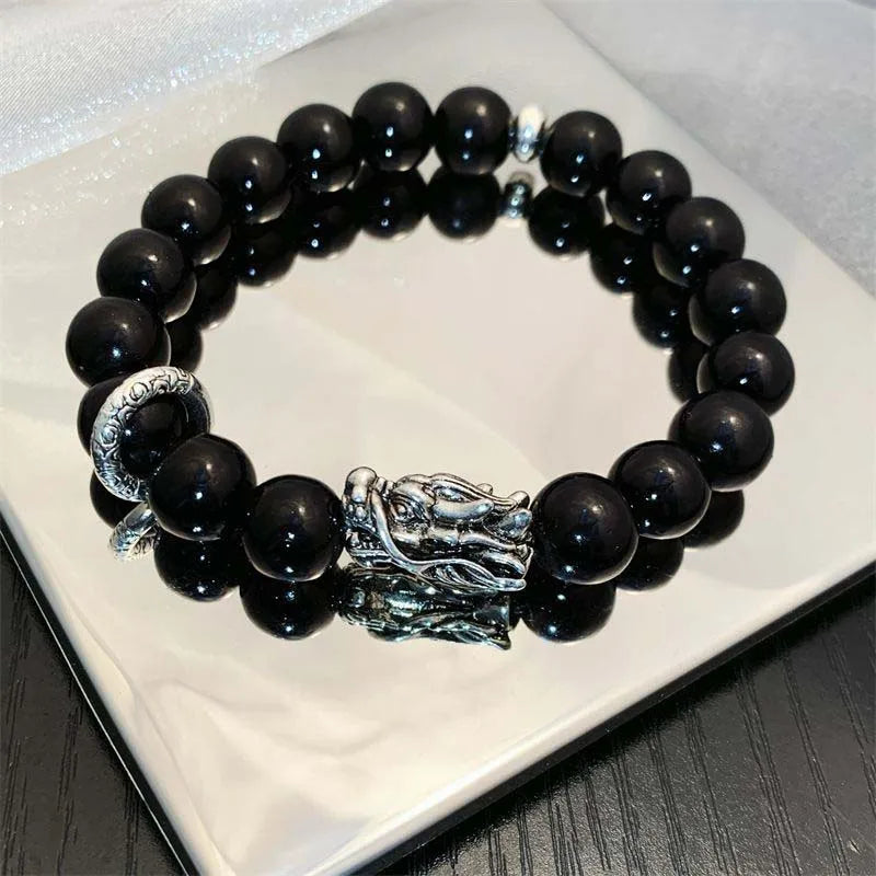 Blue Crystal Dragon Bracelet - for Balance