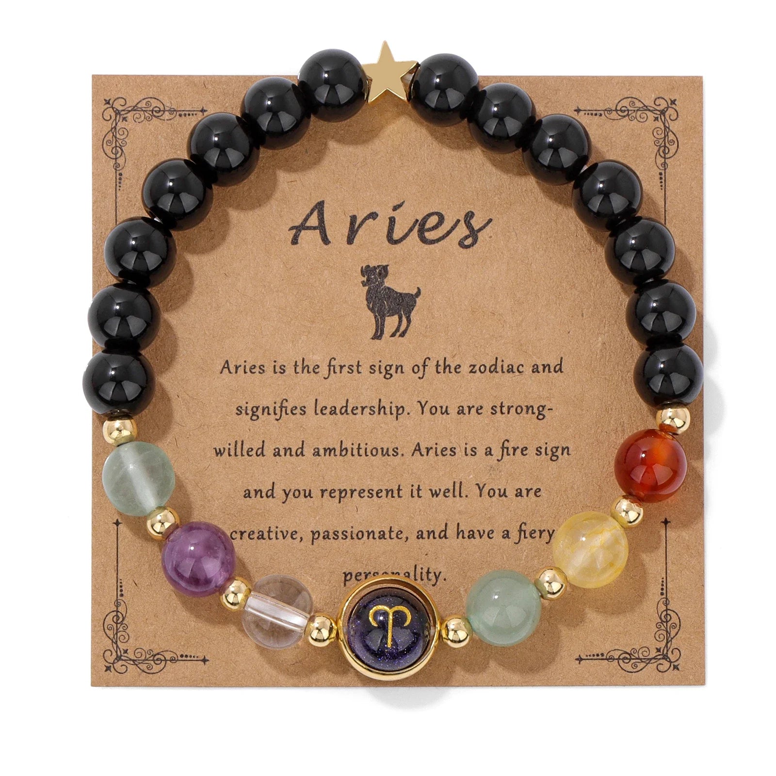 Obsidian Tiger Eye Zodiac Bracelet Balance