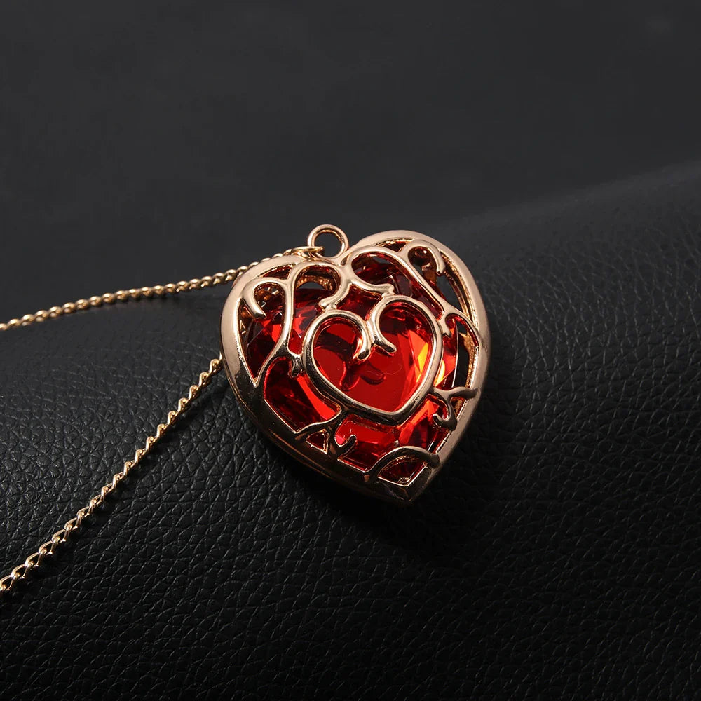 Handcrafted Crystal Heart Necklace For Love For Women