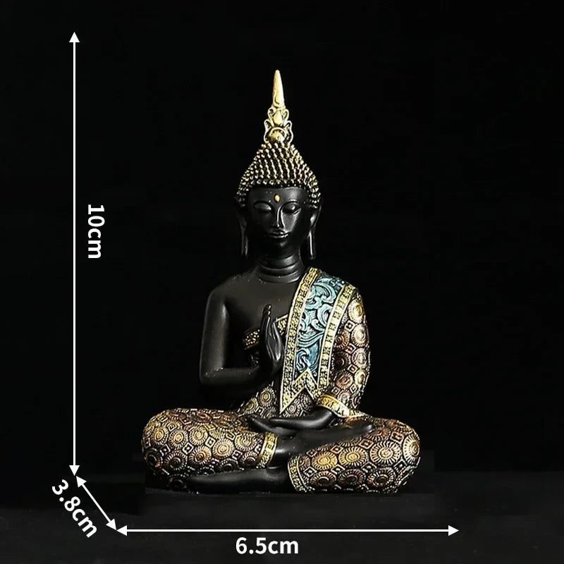 Large Buddha Statue Green Resin Buddha Sculpture Home Decor